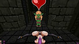 Yo, futanari barbarian heroine bangs monster girls in hentai game!