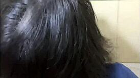 I met this brunette at the party and quickly fucked her bent over in the club bathroom.