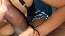 Wet oral sex by careless neighbor to facial!