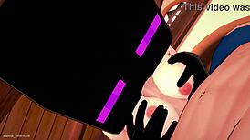 Girlfriend uses enderman mask for uncensored hentai 3d play 😏
