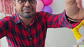 I sneak into the birthday girl’s tight pussy at her father’s house. While he works, we bang with wild cumshots.