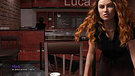 Mark licks his ex-girlfriend in men's bathroom scene