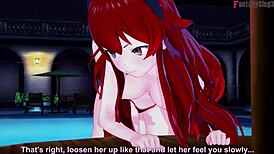 yo, eris boreas waits to get slammed at the pool!