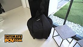 Hey, watch your wife Shalina Devine and babysitter Lana Roy riding and sucking your cock! 😏