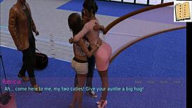 Beautiful wife and stepmother with big cans in homemade video