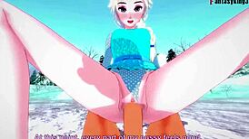 Elsa in hard fantasy scene 2 from Frozen full by Fantasyking3
