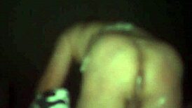 A gay man from russia took a snow bath and fed his big ass with snow while masturbating