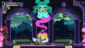 Flip Witch Pixel Hentai Game Monster Cock Titjob and Facial