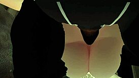 her big ass shaking as he pounds her interracial style