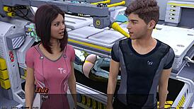 Petite 18+ superstar in outfit meets big cock in space 42