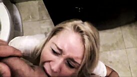 Quick Bathroom Fuck With Ball Licking And Blowjob