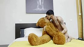 Muscular Bodybuilder Goes Wild Having Sex With My Teddy Bear