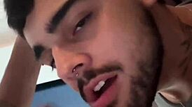 Sucking a big dick while he plays video games, part 2, in casual gay pornstar scene