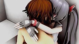 Blabla's intriguing fun with her favorite fan in this hentai game.