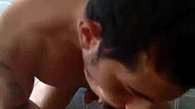 Street Guy Grabs Cock in Public, So I Suck His Huge Shaft on My Roof