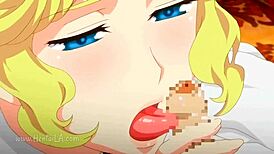 Blonde busty maid in action 😍