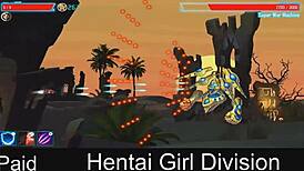hentai girl division neko in action