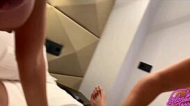 Hot preview of a wild threesome with real couple Blondie Fesser 🔥