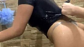 I saw the young colombian girl fucking her best friend in the bathroom.