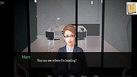 MILF and teen in My New Family 46 cartoon game.