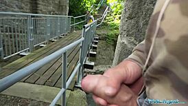 Public agent nails her deep with a fat cock in open street