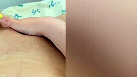 귀여운 18+ 소녀가 다리 드러내고 젖은 면도 보지 손가락으로 자위