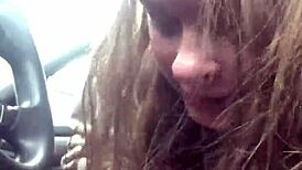 Lesbian Bestfriend Gets Facefucked On Car Ride