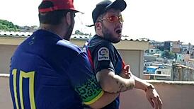 Tbt Drilling Young Brazilian on Rooftop for All to See. Public Deepthroat and Cumshot Shock Crowd.