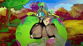 Darkness Lured Kazuma in Dog Pose Fuck!