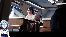 Kaisacademy curvy babe in hot outfit gets fat creampie in 3D