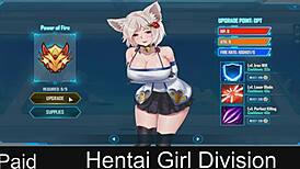 hentai girl division neko in action