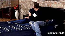 gay twink boy gets fingered in raw sex scene 😈