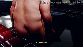 3D BBW hot Asian slut pounded hard by her fat boss with monster cock.