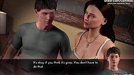 Man, perfect ass virgin nun babe tries first anal in hentai game!