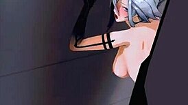 arlecchino bent over in doggystyle hentai 😈