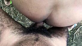 Big Ass Couple Fucks Monster Cock In Woods