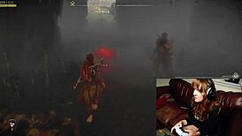 redhead european gamer slut forgets webcam on during play