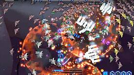 Giant naked waifu busts out in hentai game