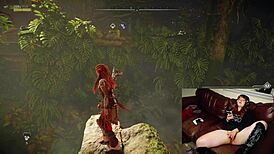 redhead european gamer slut forgets webcam on during play
