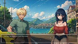 Blurring the Walls Romance Hentai Game Ep 3: Teasing Boyfriend with Voyeurism