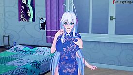 teacher rossweisse in kimono giving blowjob, hsdxd ntr madness e9, full on sheer fantasyking3! 🔥