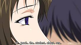 Hentai busty stepmom teaches young stepdaughter a steamy sex lesson subtitled.