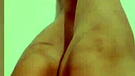 cute young girl reveals legs then fingers wet shaved pussy