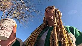 Ebony Luna Black Spots Me on Street and Takes Me Home for Rough Sex