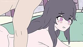 ender chan gets fucked by steve in minecraft hentai parody cartoon