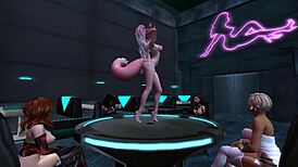 Mera Firelyte Dances with Intergalactic Sluts at Kitty Club