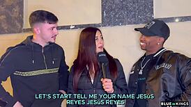 andrea lux, umm, interviews two guys on street n fucks em at hotel... oops