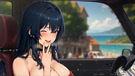 Blurring the Walls Romance Hentai Game Ep 3: Teasing Boyfriend with Voyeurism