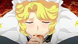 Blonde busty maid in action 😍