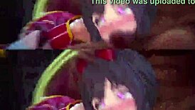 Konosuba animation with threesome creampie and blowjob 😏